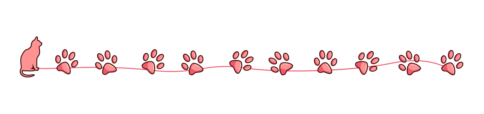 Lovepik com 401460503 cute cat paw print hand drawn dividing line 2